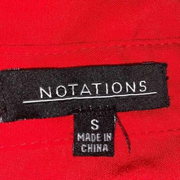 NOTATION red fitted button down blouse Small - Picture 8 of 8